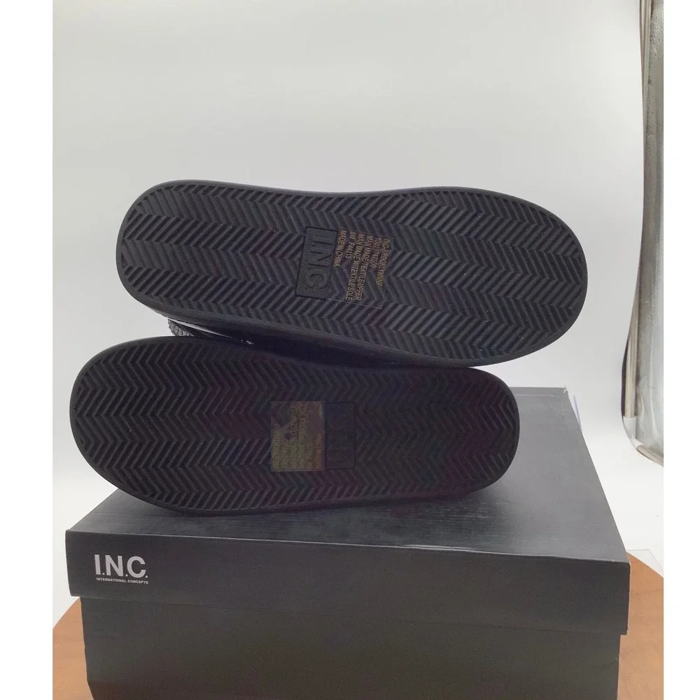 INC International Concepts Brooklynne Black Rhinestone Snow Boots Womens 6M NEW